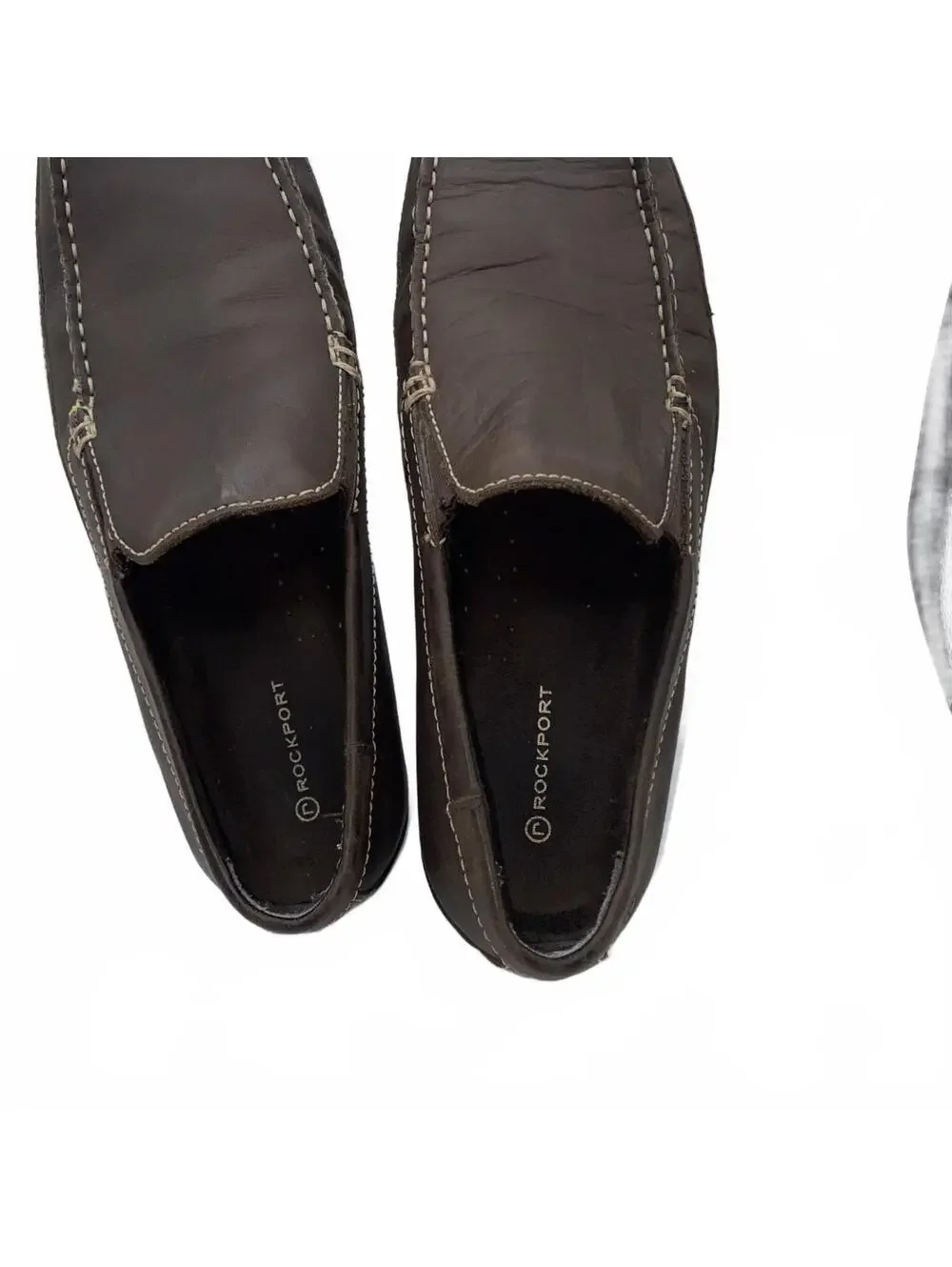 Rockport Loafer shoes Mens  A10689 Size 10 Brown Dress Shoes Flat Leather